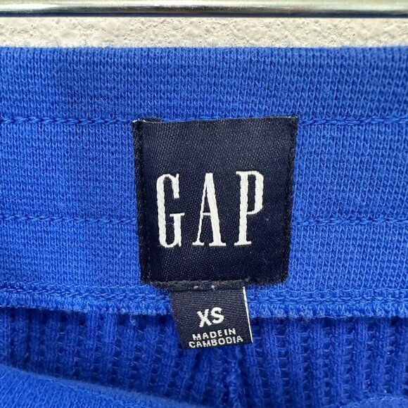 Gap Women's XS Bright Cornflower Blue Waffle‎ Straight Leg Sweats Loungewear - Picture 5 of 5